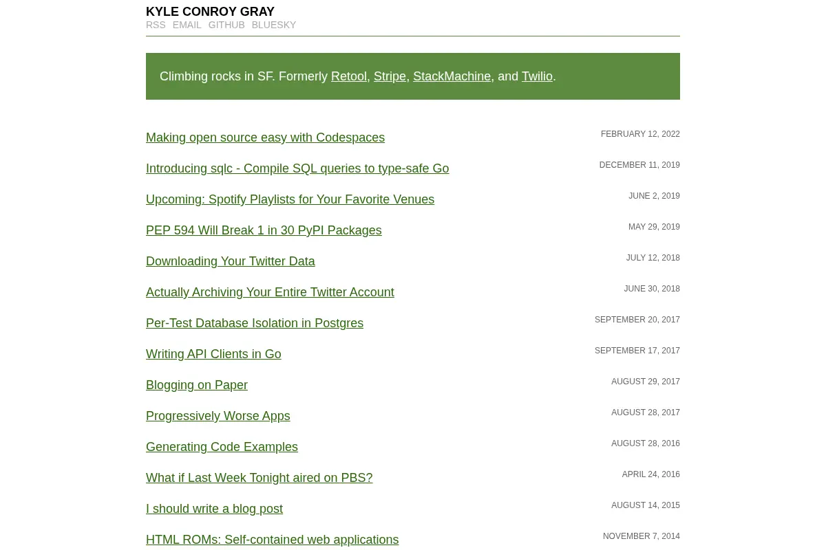 Kyle Conroy's Personal Blog