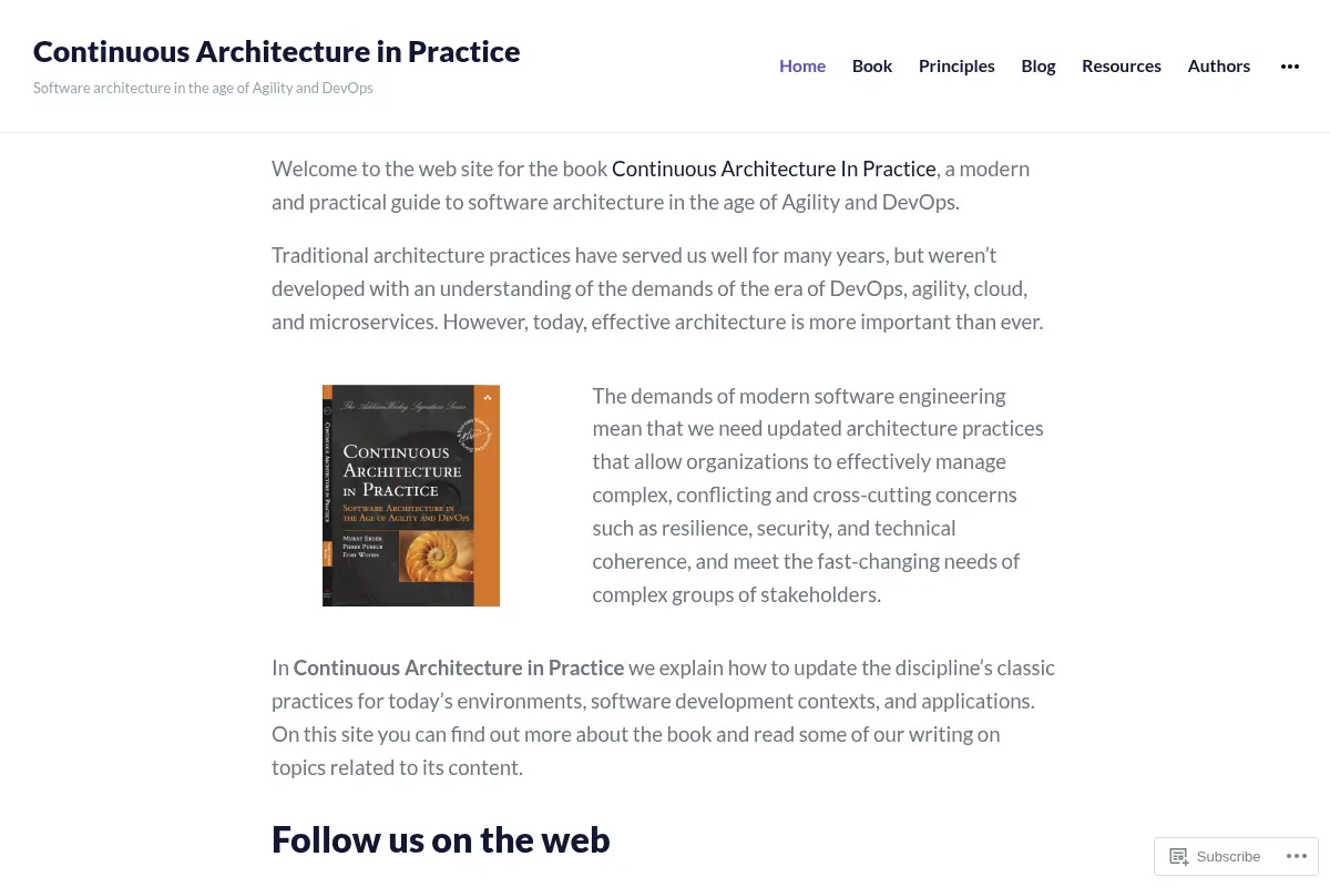 Continuous Architecture in Practice