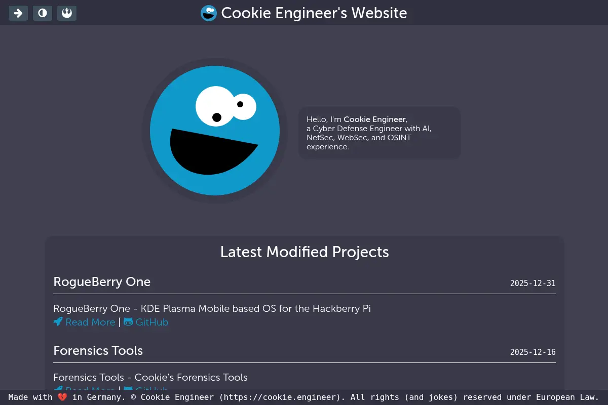 Cookie Engineer's Website