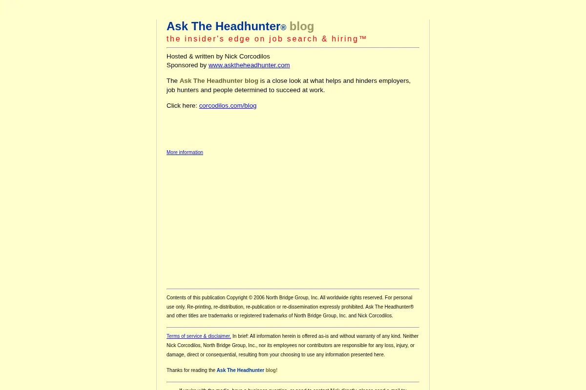 Ask The Headhunter