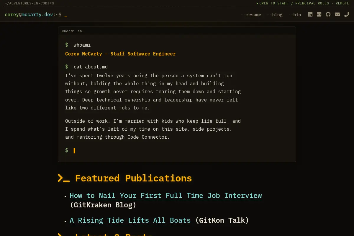 Adventures in Coding