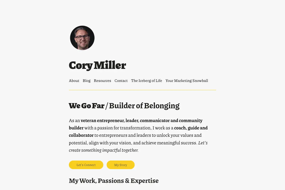 CoryMiller.com - We Go Far