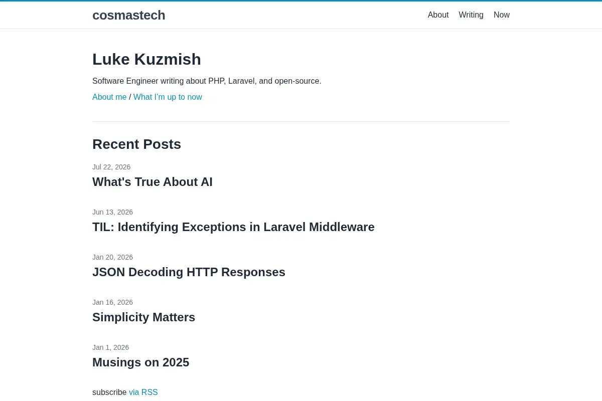 Luke Kuzmish | cosmastech