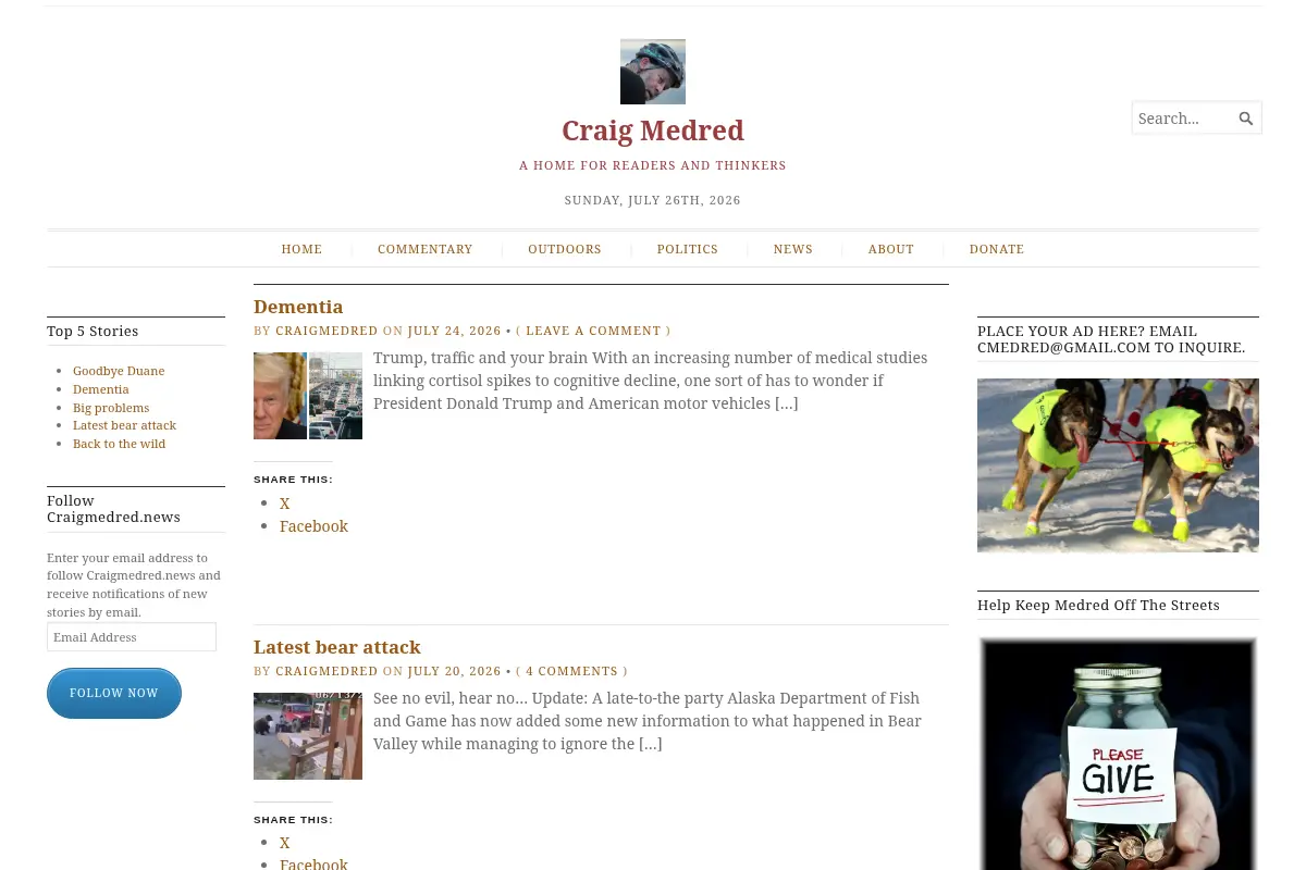 Craig Medred – A home for readers and thinkers
