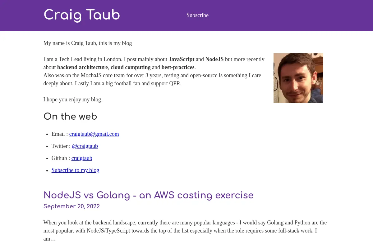 Craig Taub's blog
