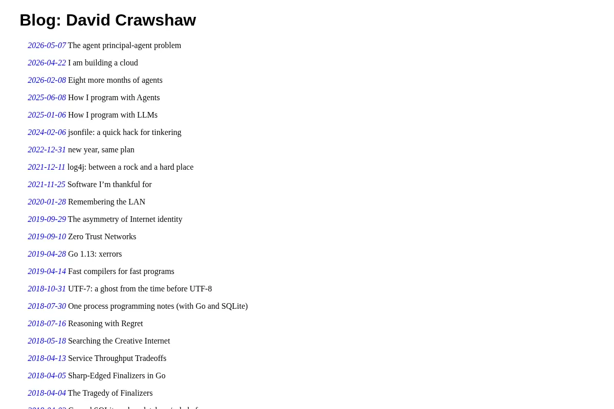 crawshaw blog