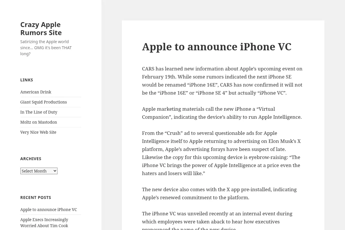 Crazy Apple Rumors Site