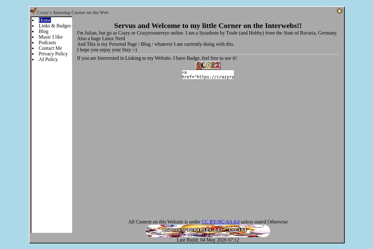 Crazy's Amazing Corner on the Web