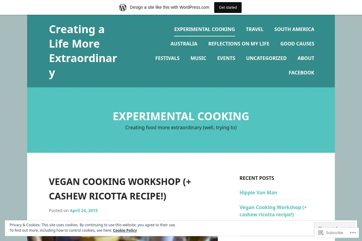 Experimental cooking | Creating a Life More Extraordinary