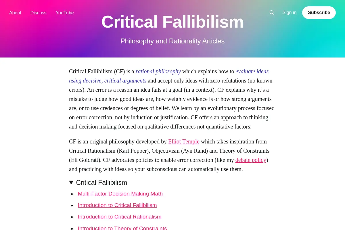 Critical Fallibilism