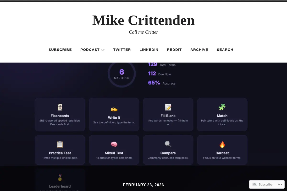 Mike Crittenden – Call me Critter