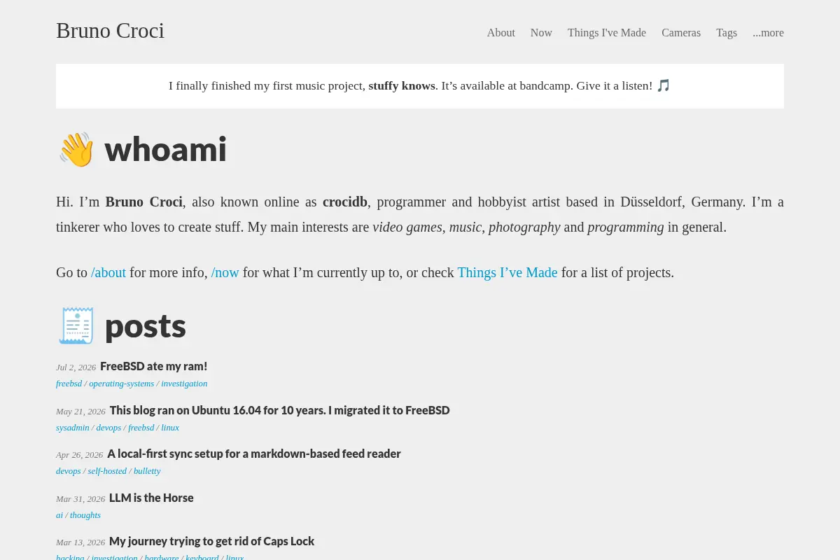 Bruno Croci - Personal Blog
