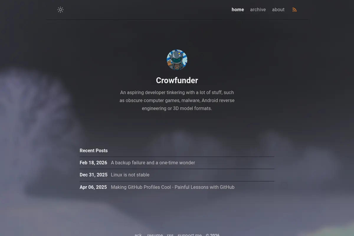 Crowfunder's Blog