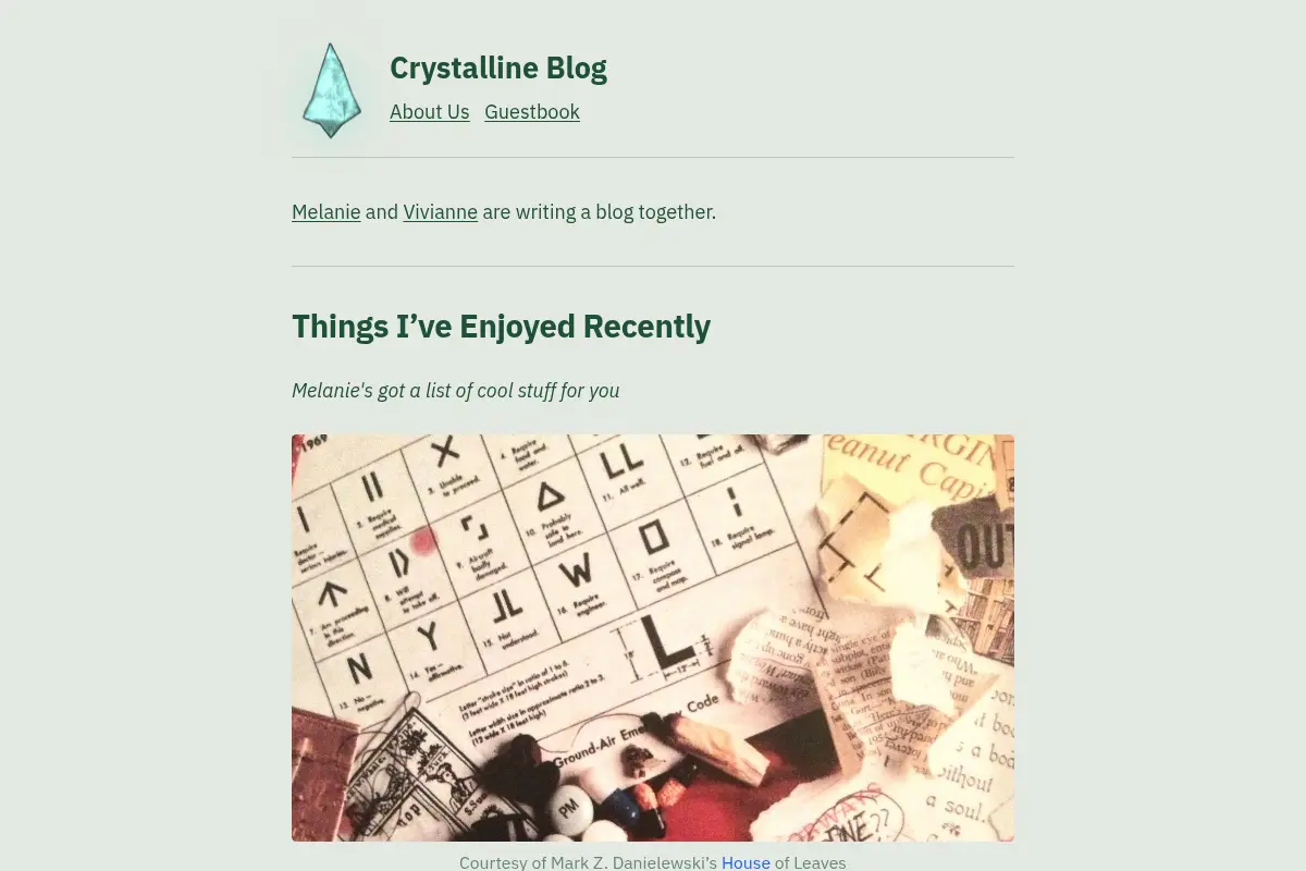 Crystalline Blog