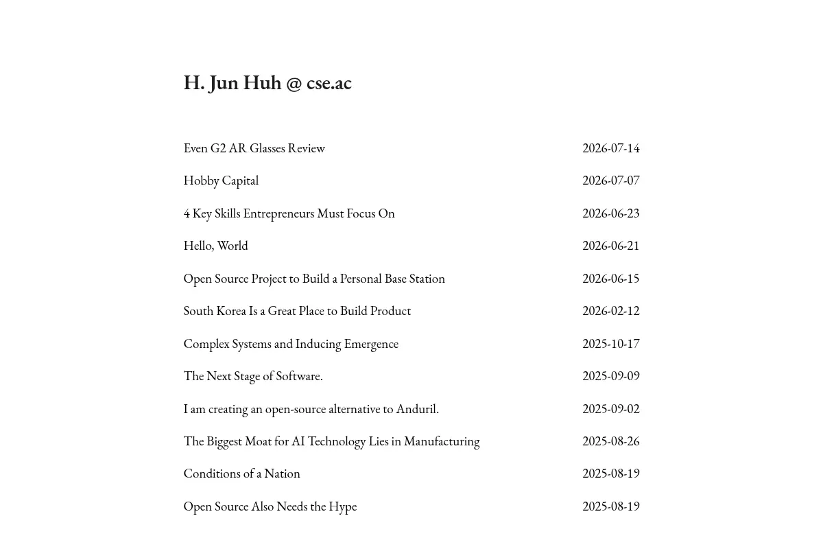H. Jun Huh @ cse.ac