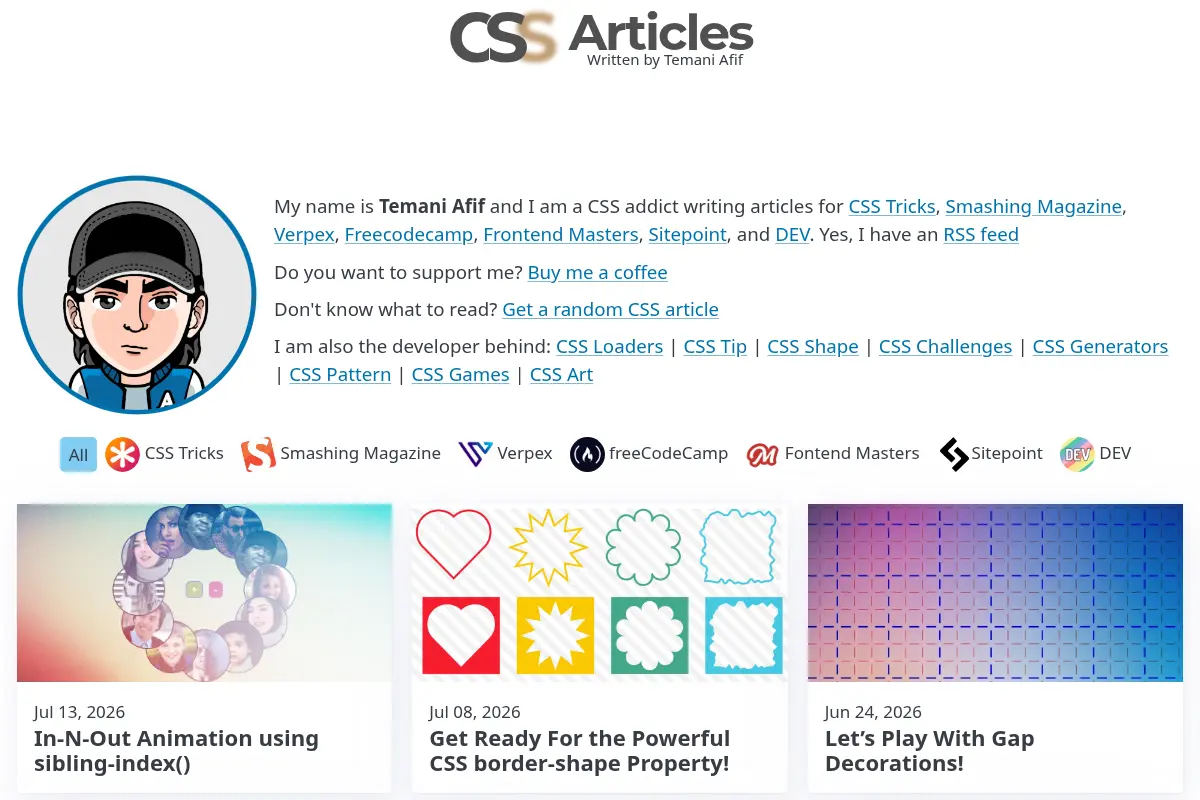 CSS Articles by Temani Afif