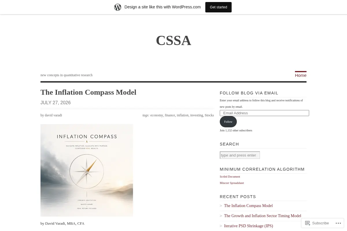 CSSA | new concepts in quantitative research