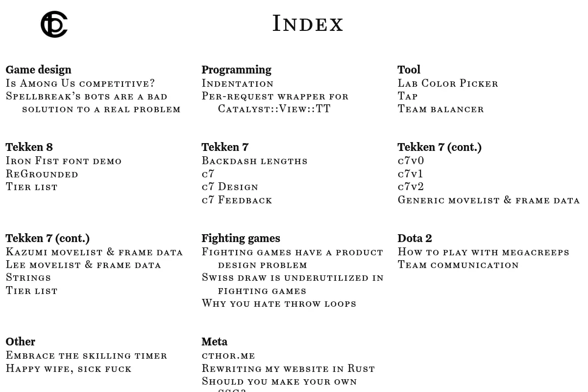 Index • cthor.me