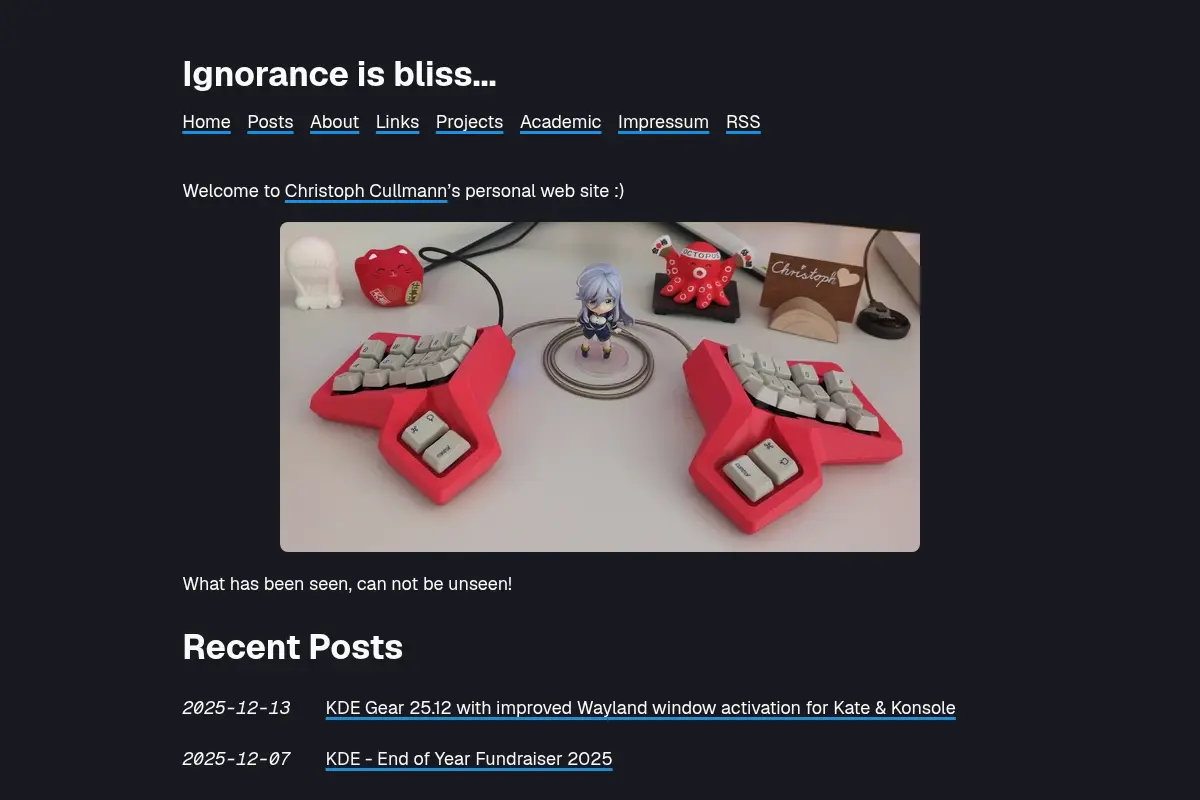 Ignorance is bliss...