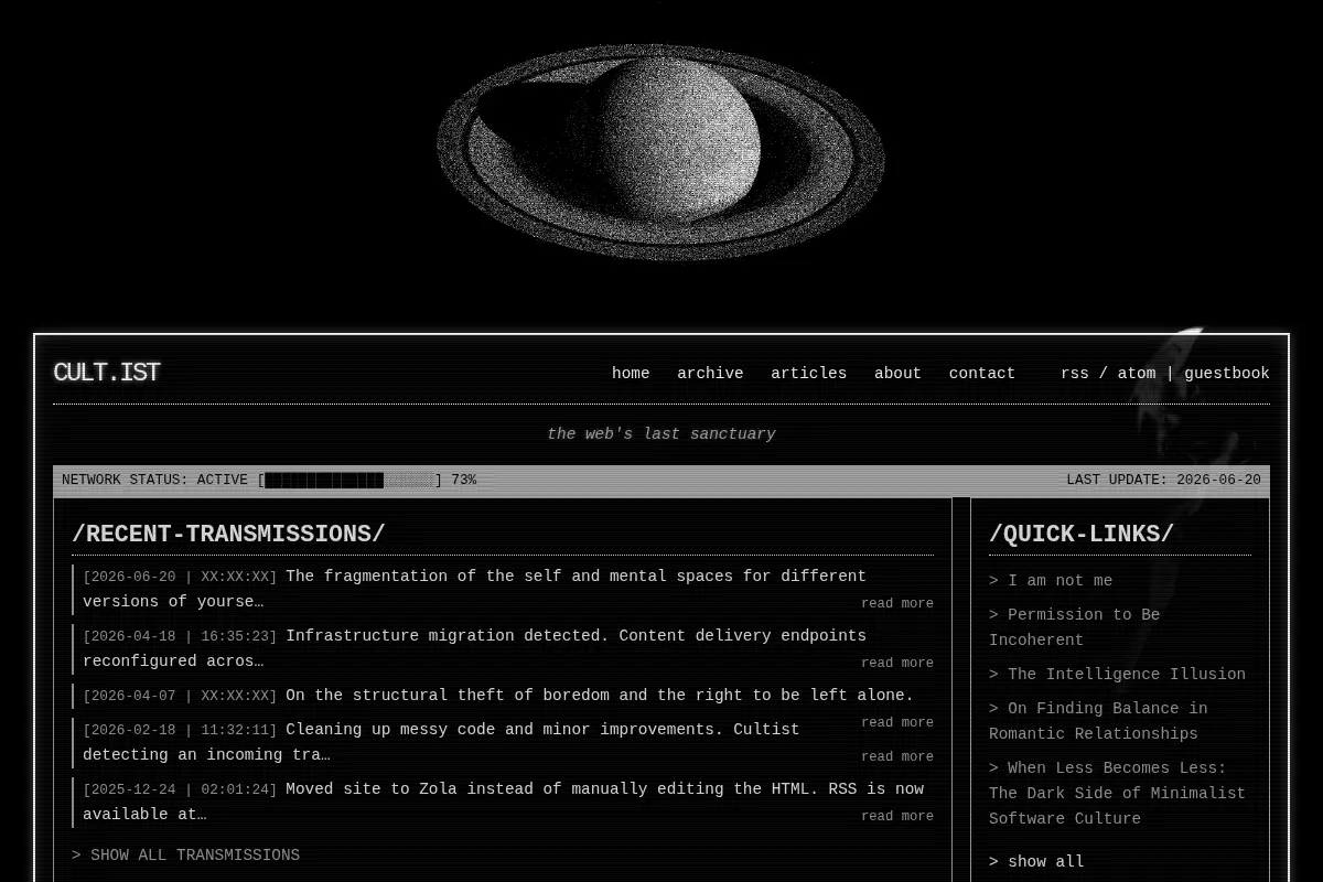 cult.ist - the web's last sanctuary