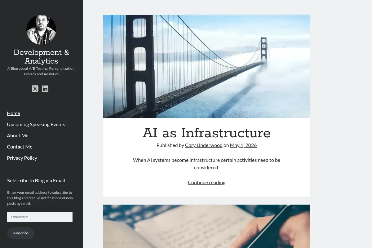 Development & Analytics Blog