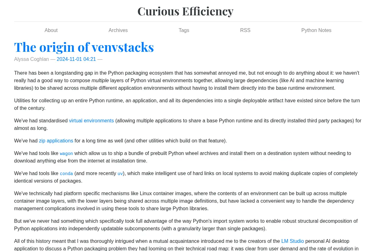 Curious Efficiency