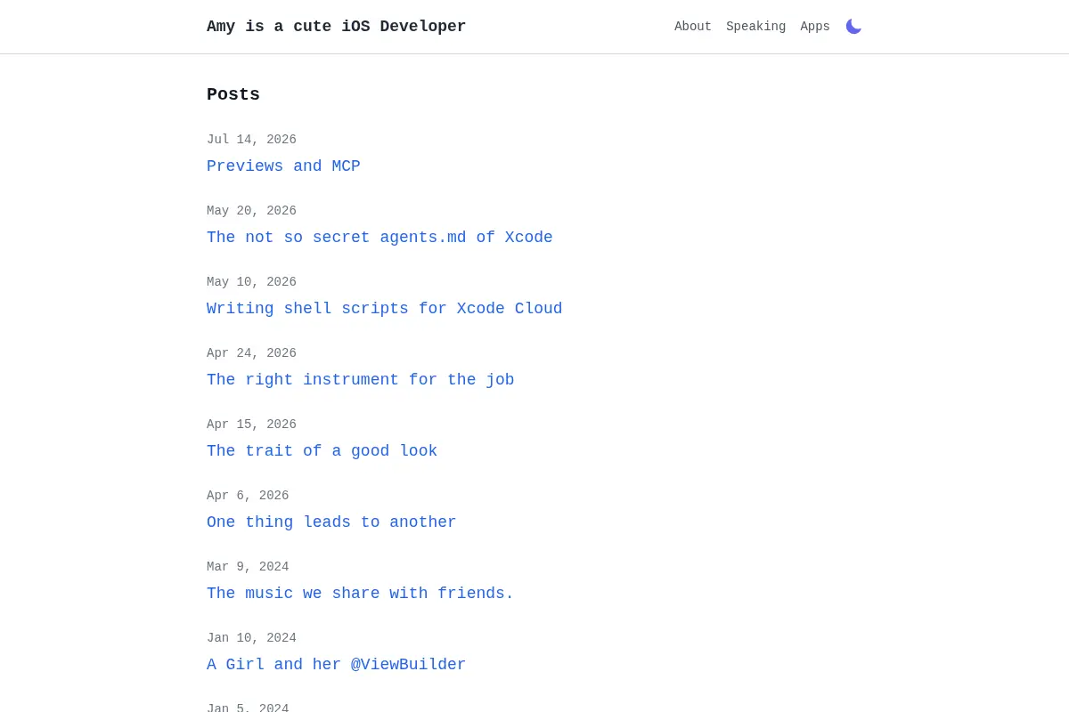 Amy is a cute iOS Developer