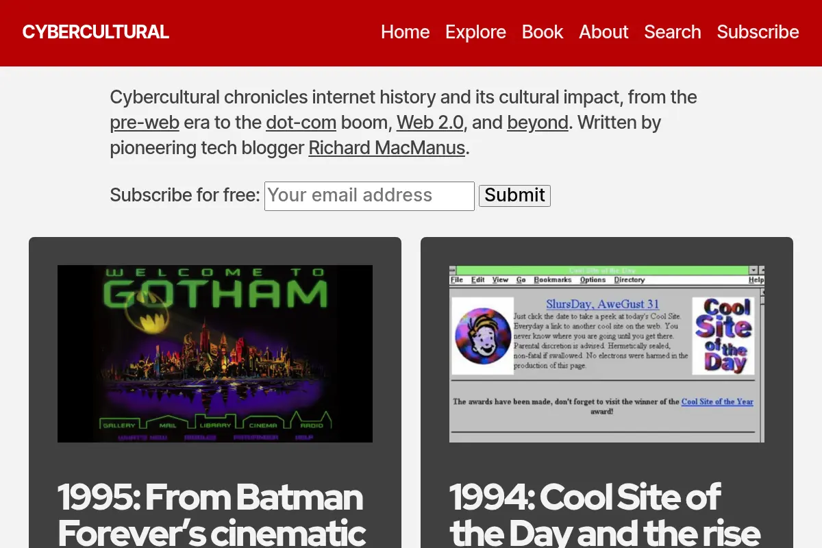 Cybercultural: Internet History and Its Impact on Our Culture