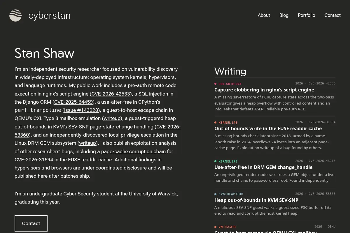 cyberstan – Cyber security blog and website
