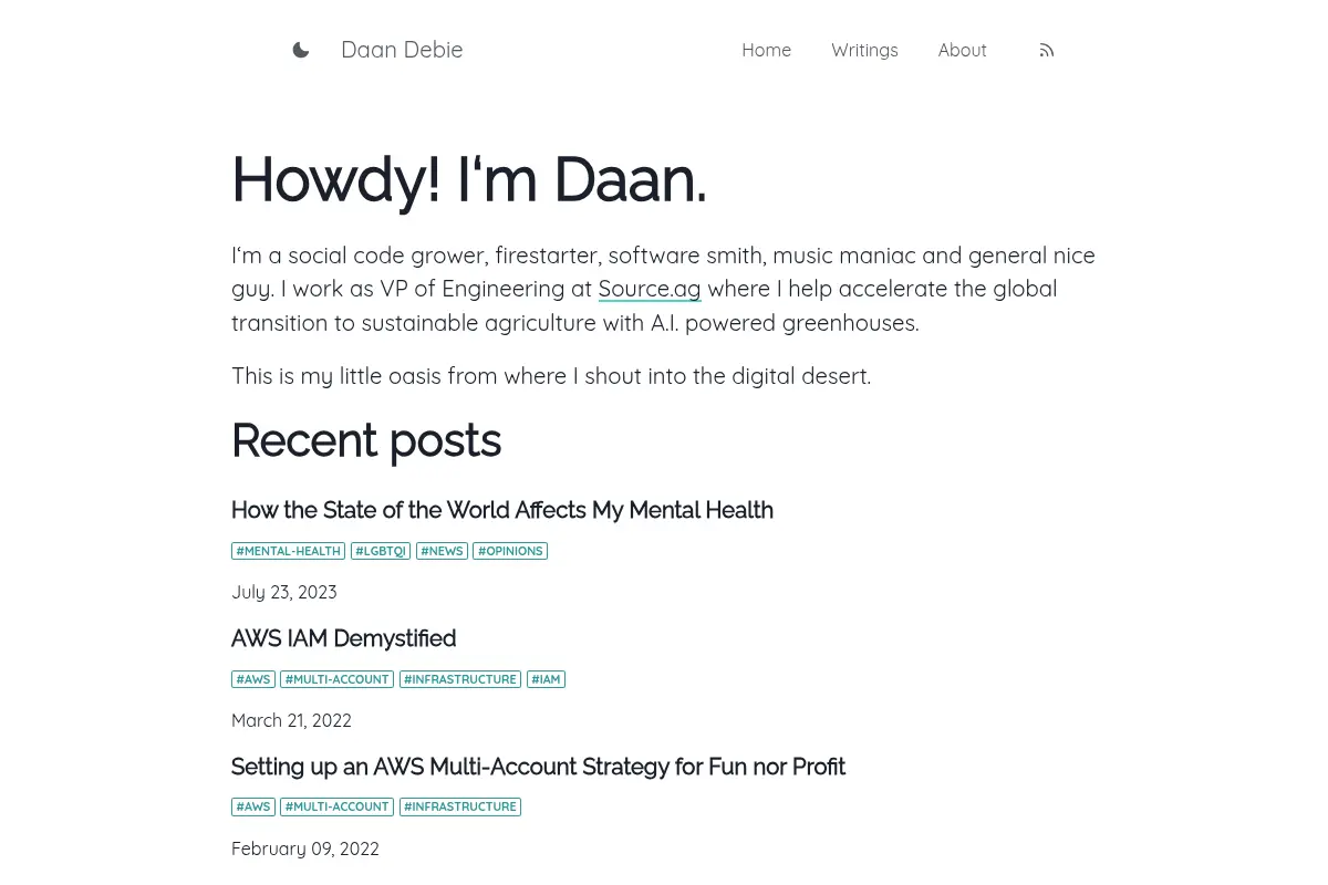Daan Debie's Homepage