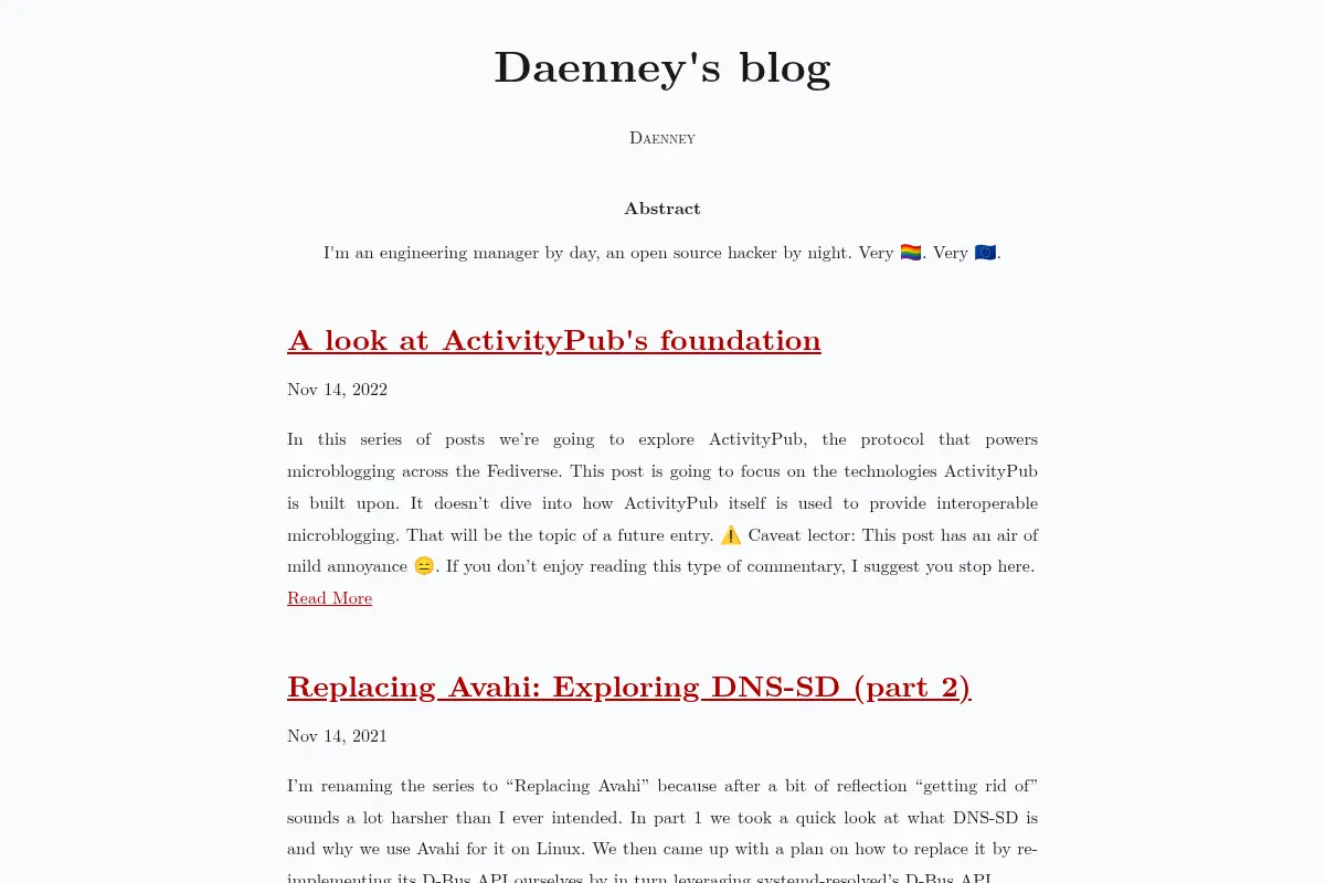 Daenney's blog