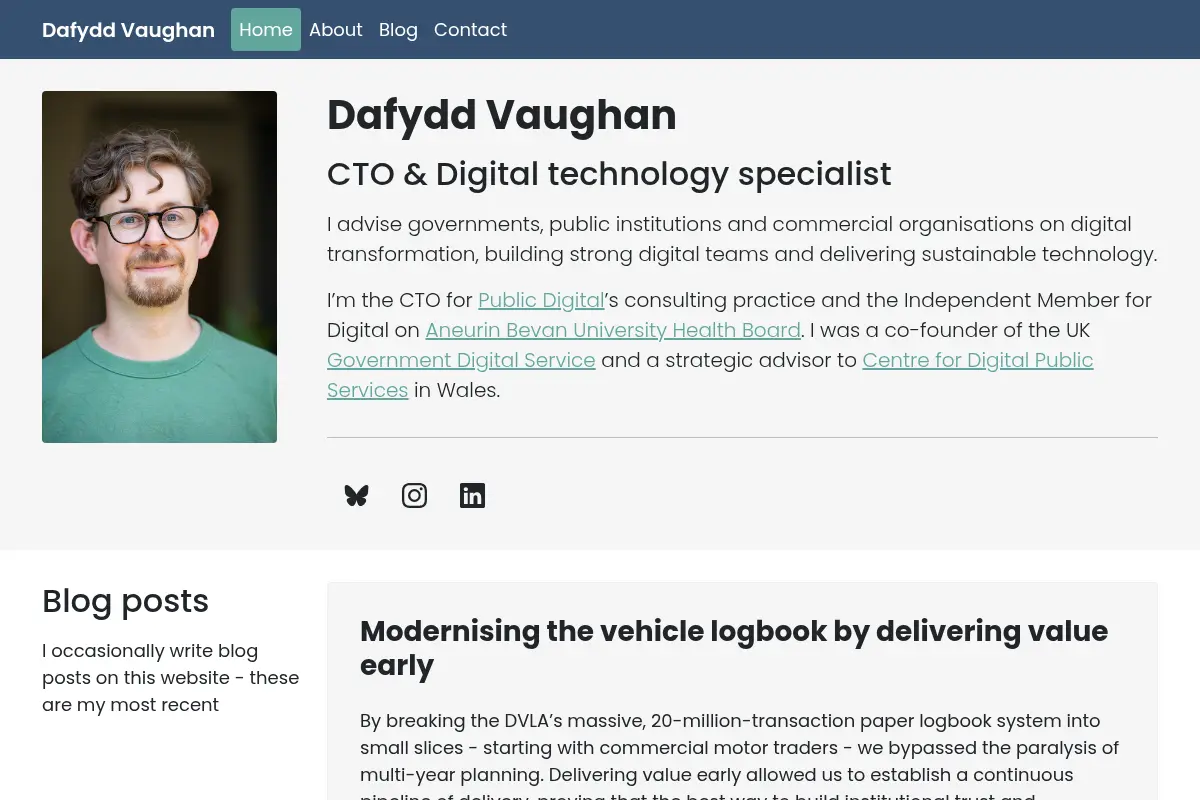 Dafydd Vaughan - CTO & Digital technology specialist