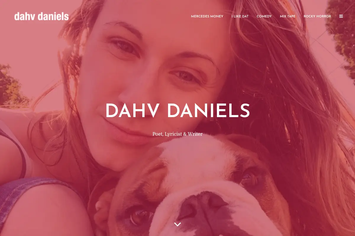 Dahv Daniels – poet and lyricist