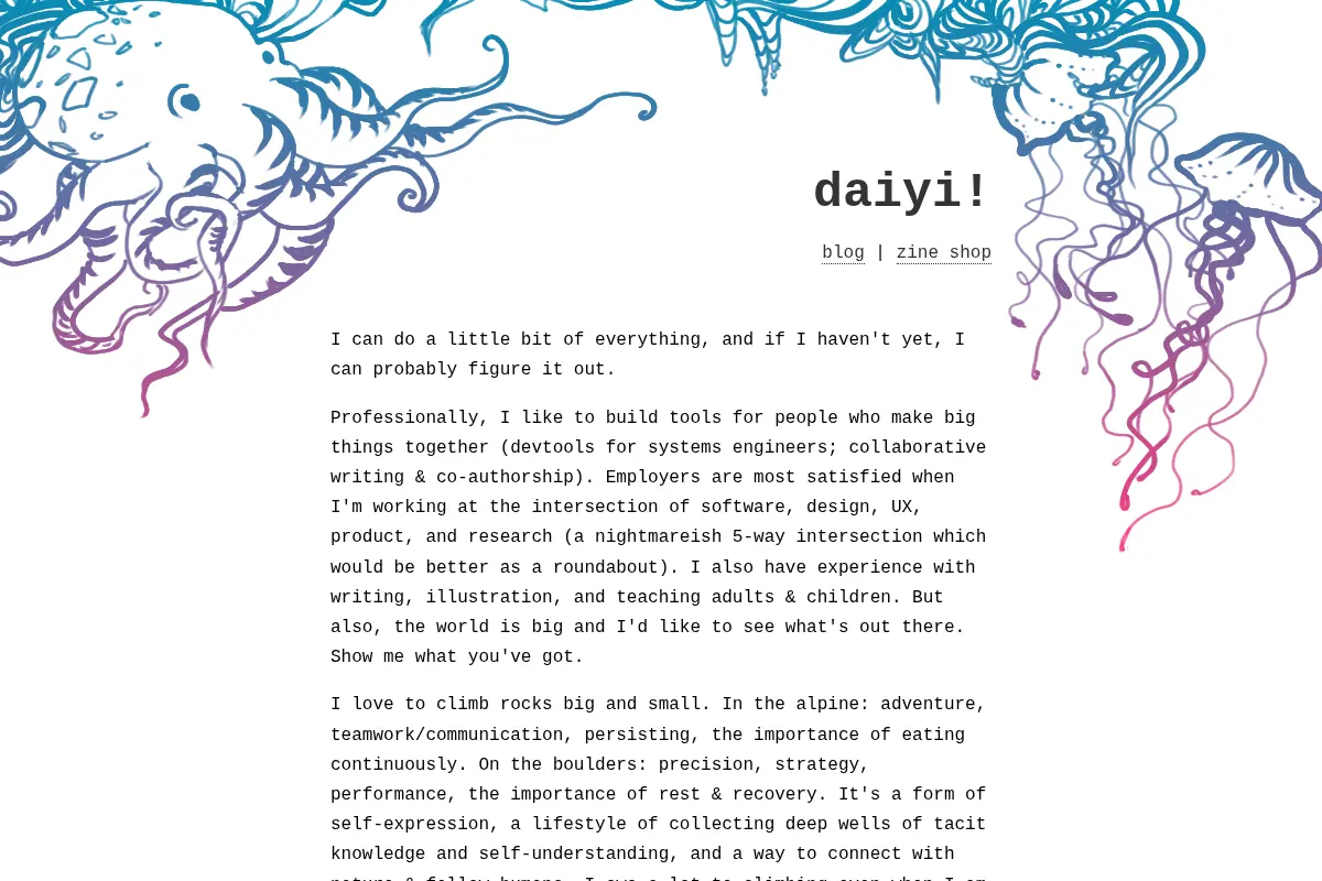 daiyi! on the internet.