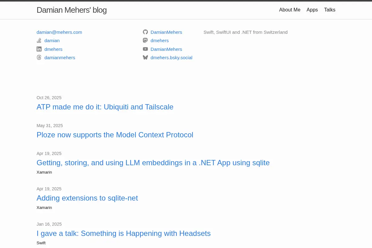 Damian Mehers’ blog