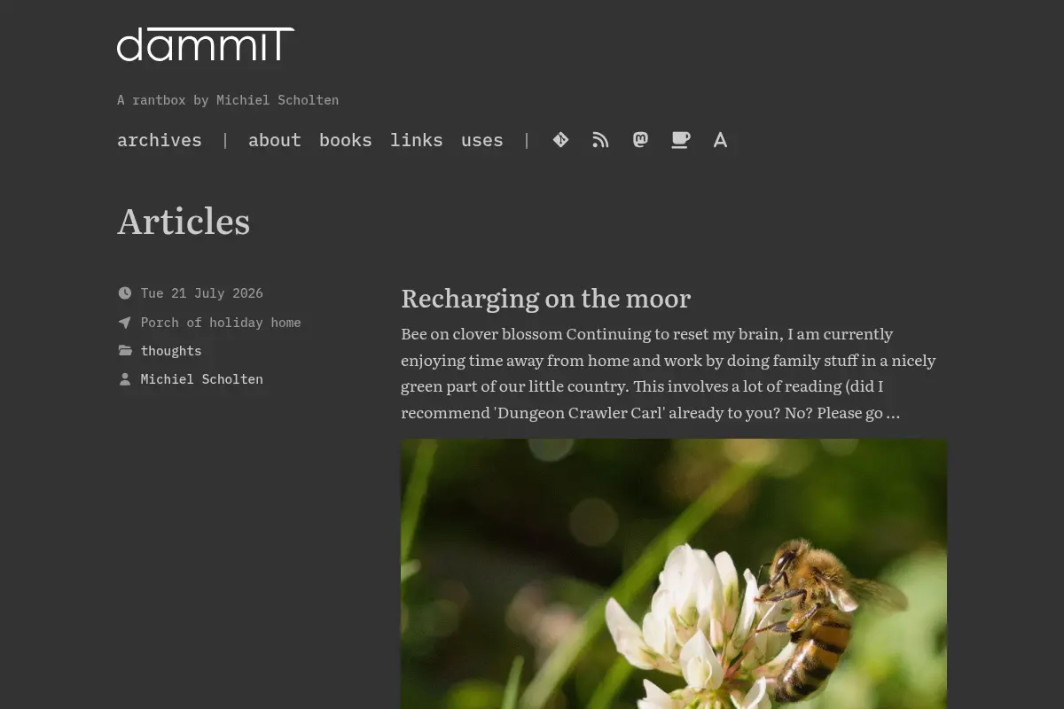dammIT | A rantbox by Michiel Scholten