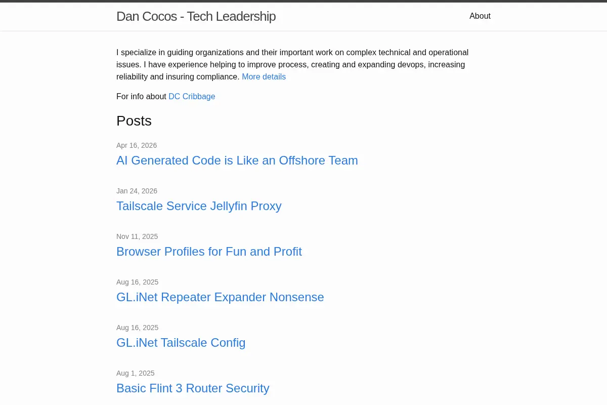 Dan Cocos - Tech Leadership