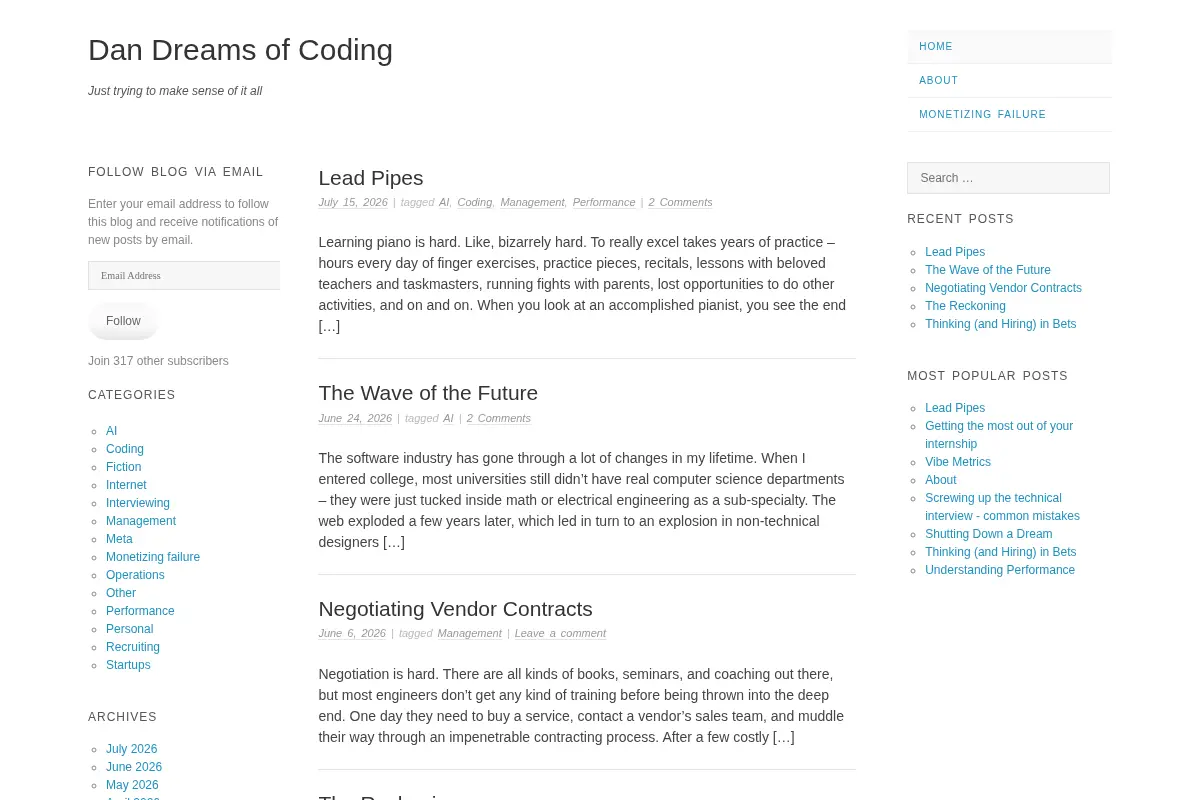 Dan Dreams of Coding