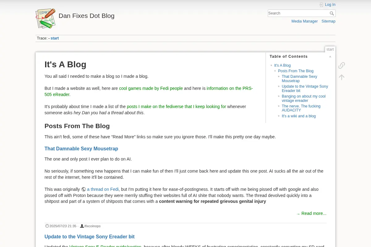 Dan Fixes Dot Blog