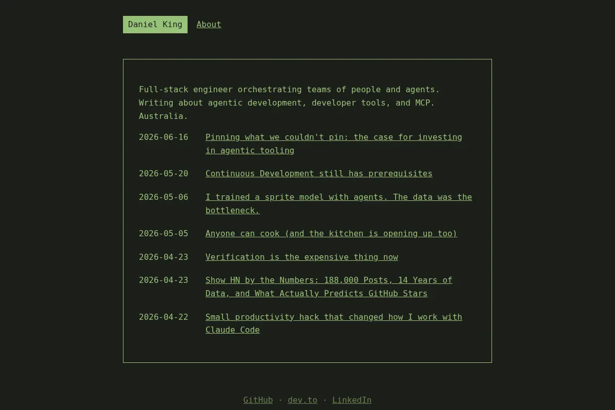 Blog | Daniel King