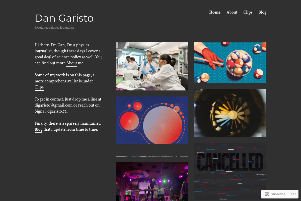 Dan Garisto – Freelance science journalist