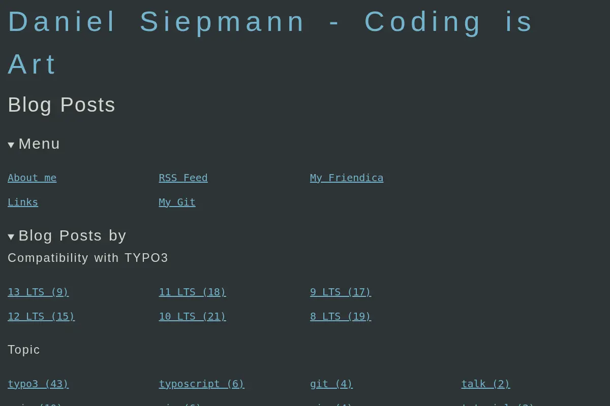Daniel Siepmann: Blog Posts
