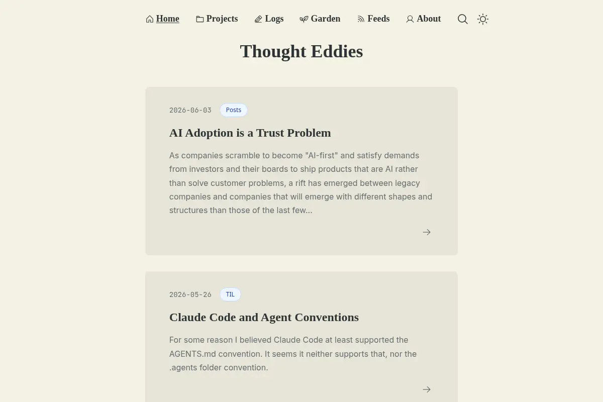 Thought Eddies