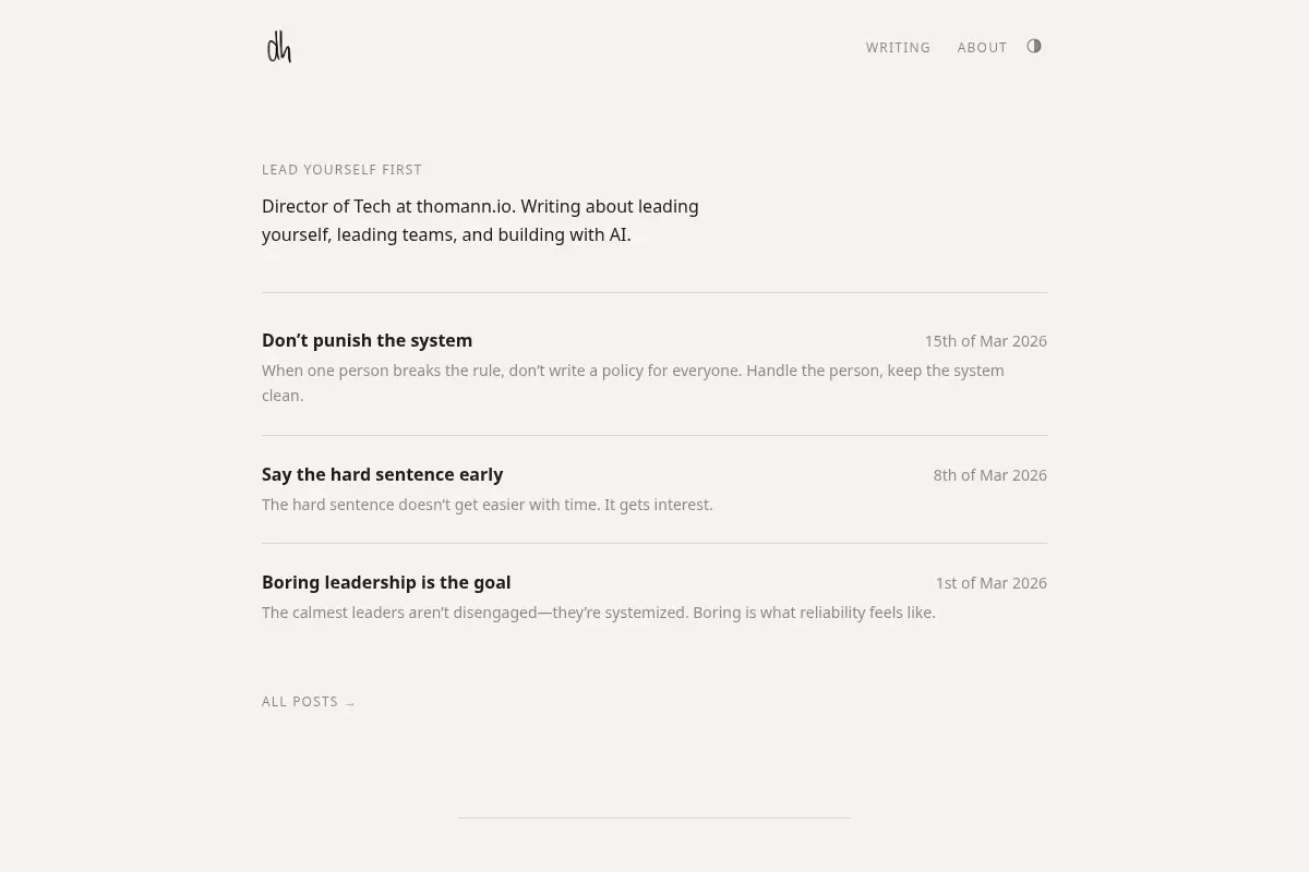 Daniel Hauck — Lead Yourself First
