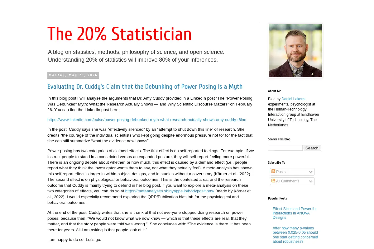 The 20% Statistician