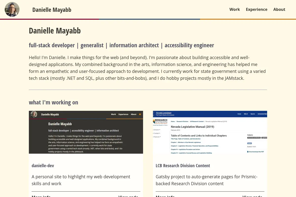 Danielle Mayabb - Full-Stack Developer