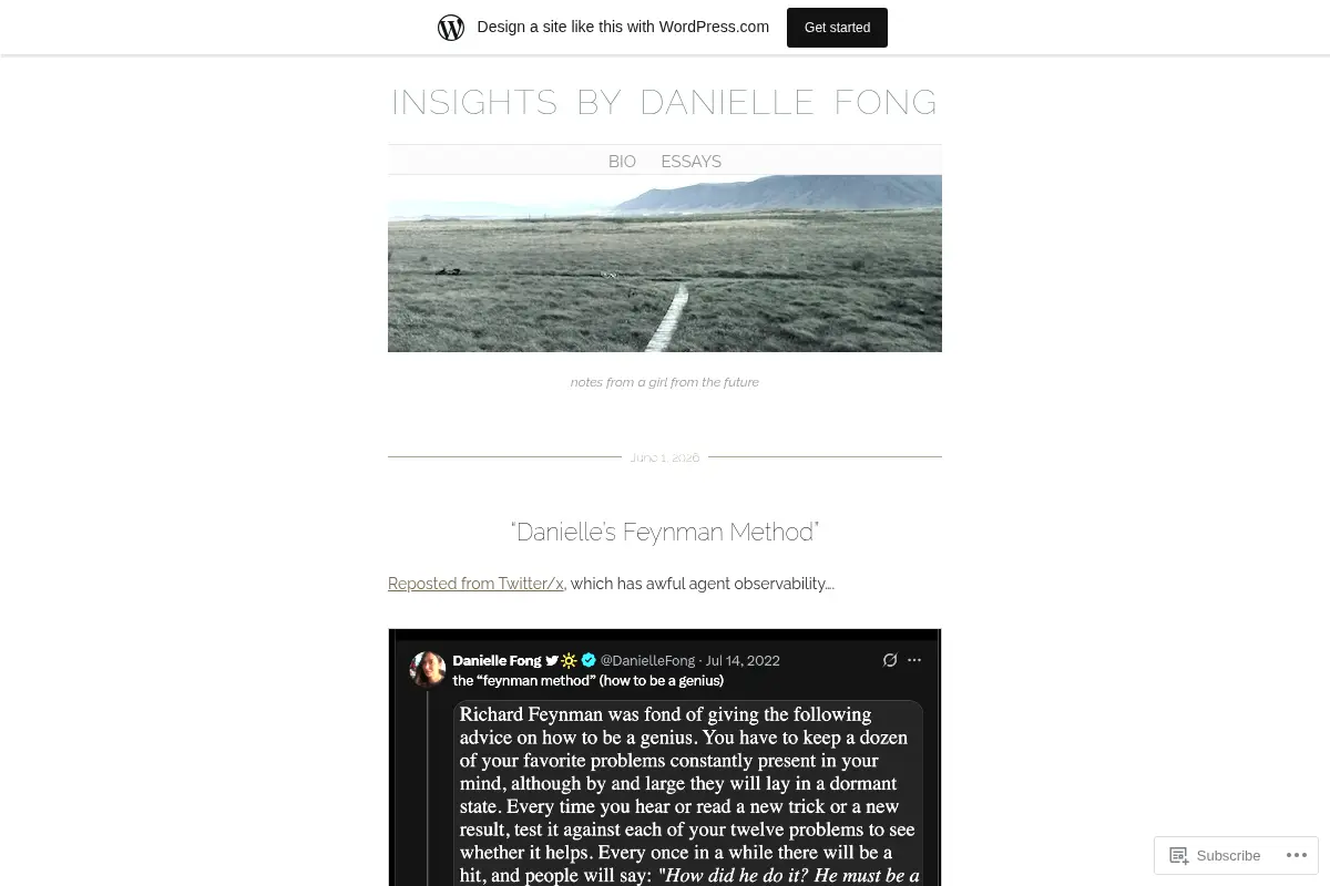 Insights by Danielle Fong