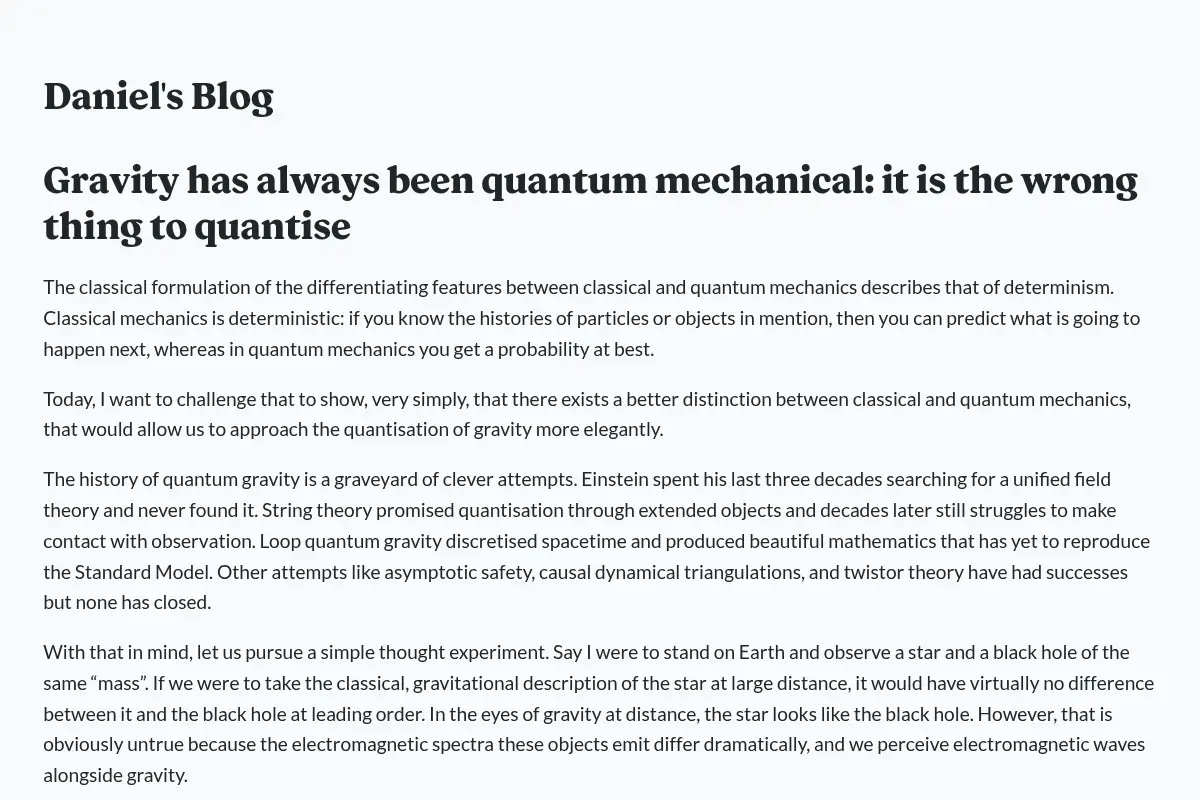 Daniel's Blog