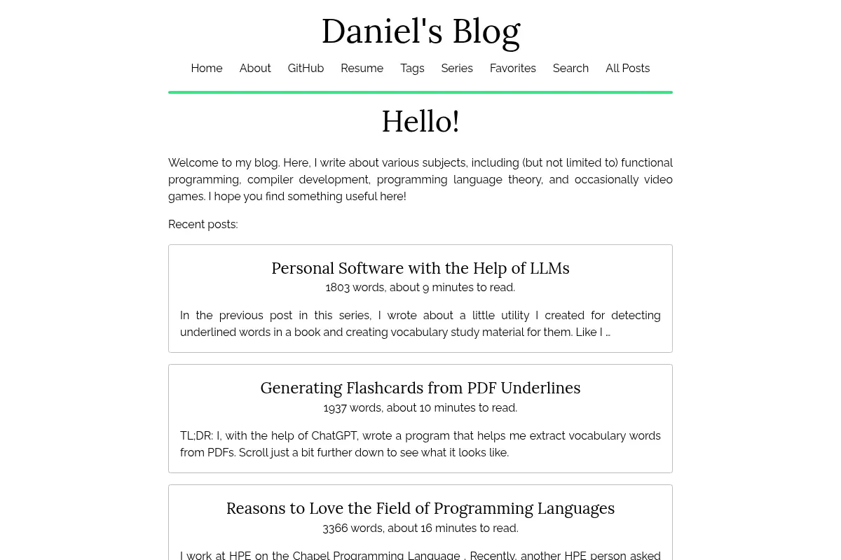 Daniel's Blog