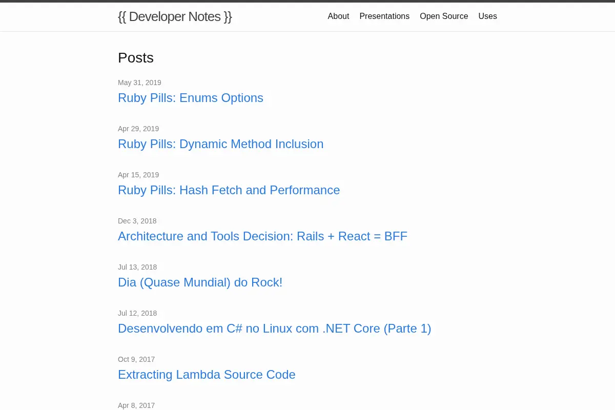 Developer Notes